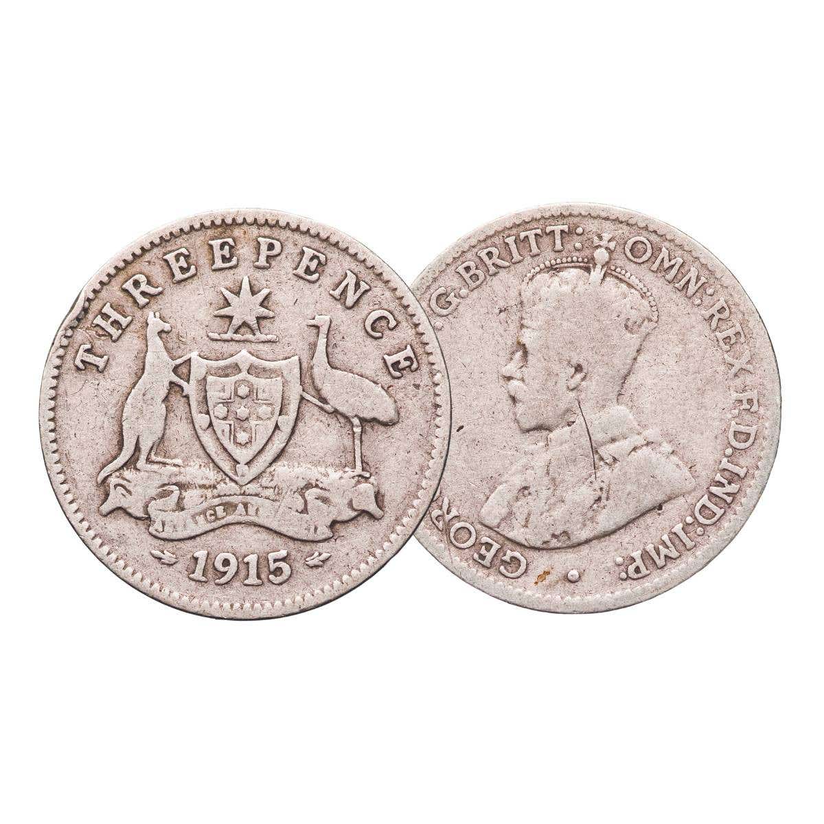 1915 Threepence Good-Very Good