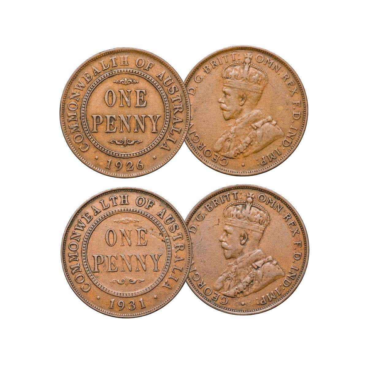 1926 & 1931 Penny Pair Fine