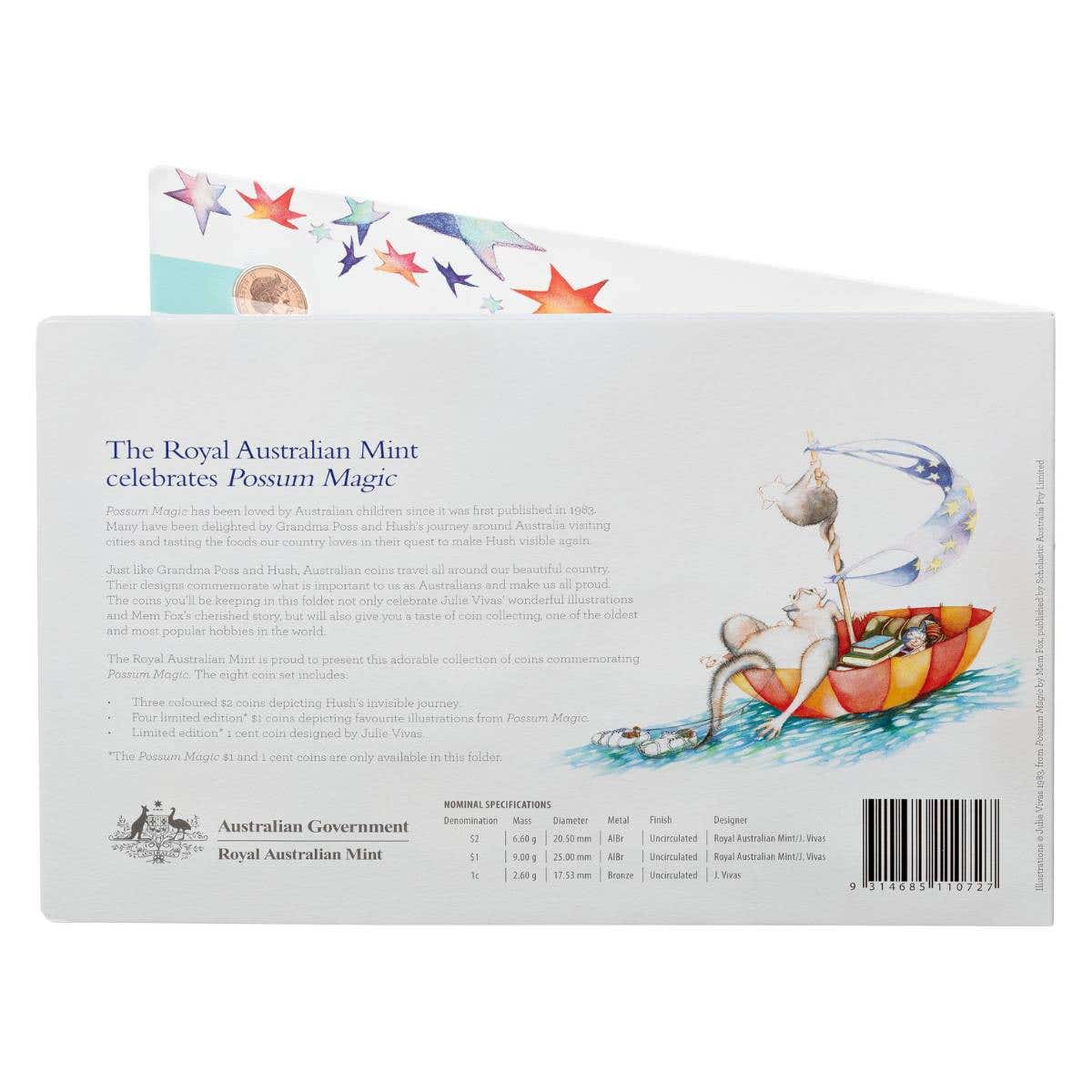 Australia 2017 Possum Magic 7-Coin Uncirculated Set