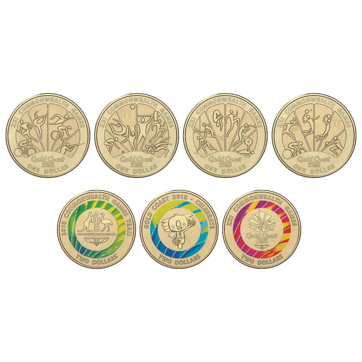 Australia 2018 Commonwealth Games 7-Coin Uncirculated Set