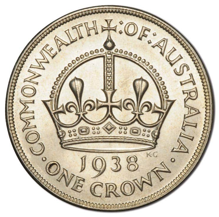 1938 Crown about Uncirculated