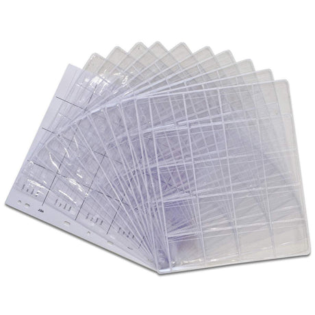 Plastic Coin Pages 20 Pocket  - 10 Pack