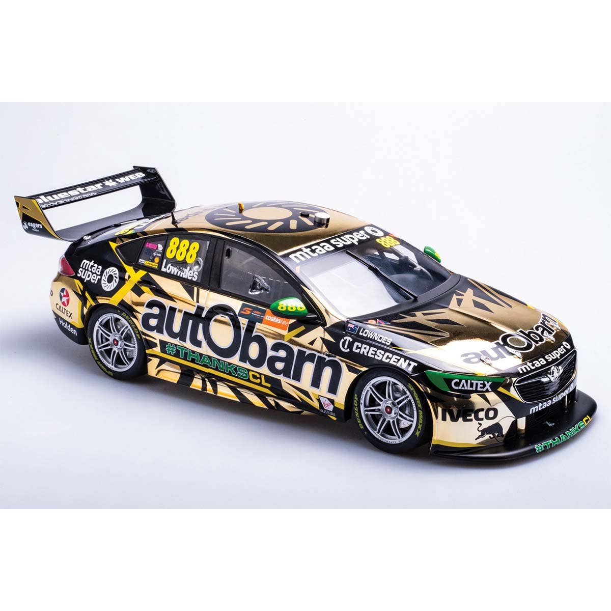 HOLDEN ZB COMMODORE AUTOBARN LOWNDES RACING #888 - LOWNDES - 2018 NEWCASTLE 500 "LOWNDES FINAL RACE" - 1:43 Scale Diecast Model Car