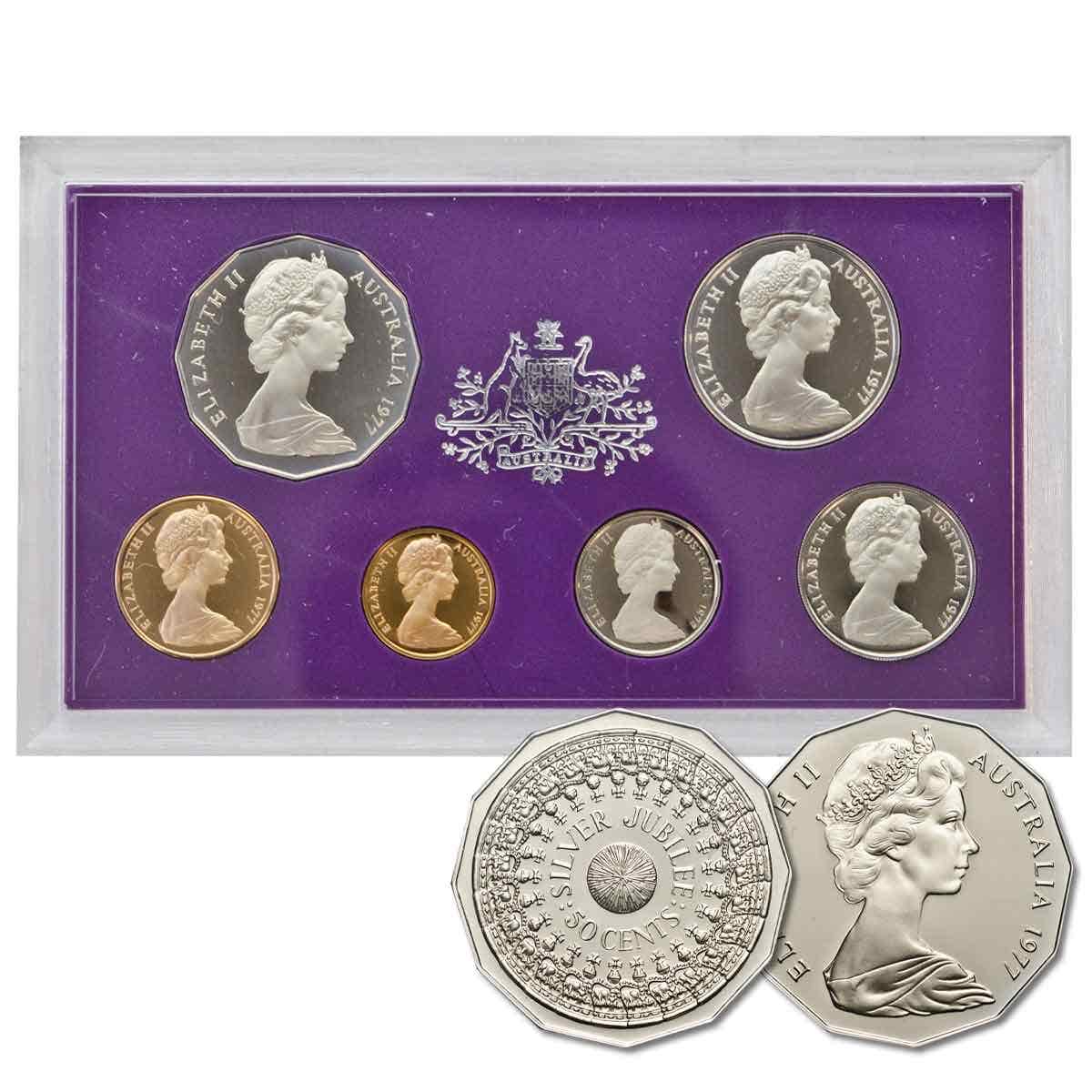 Australia Elizabeth II Silver Jubilee 1977 6 Coin Proof Set