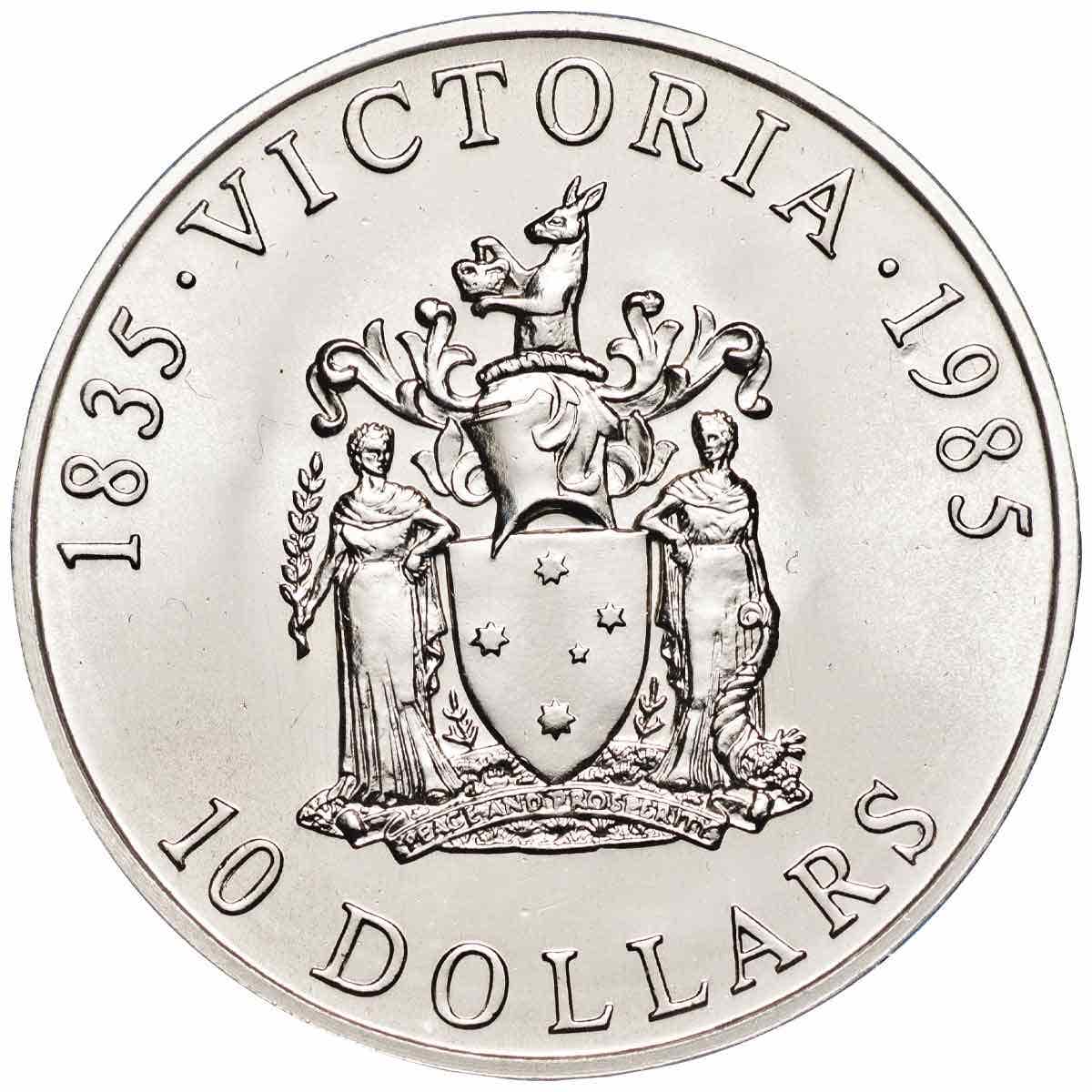 Australia 1985 $10 Victoria Silver Uncirculated Coin