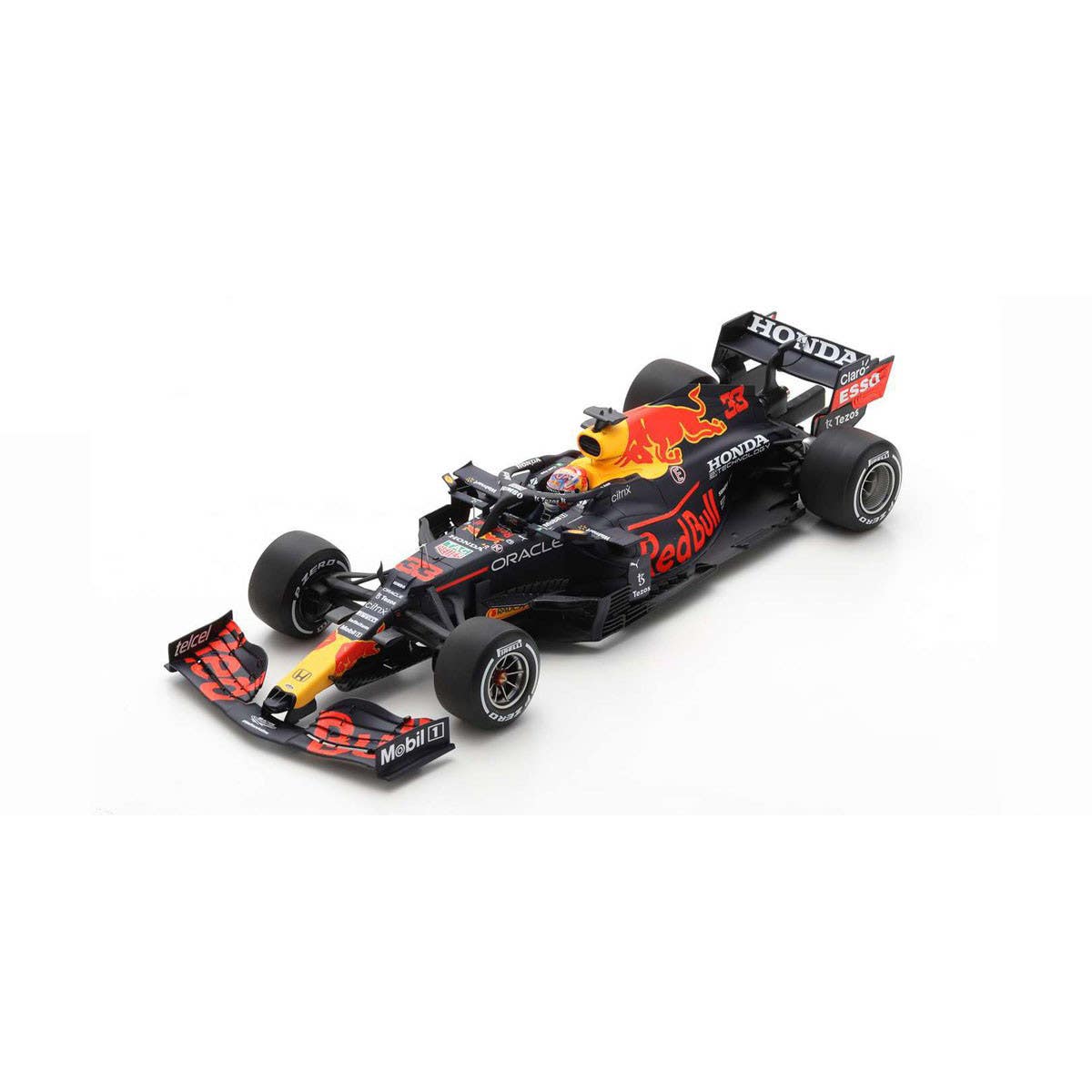 Red Bull Racing Honda RB16B No.33 Red Bull Racing - Winner Monaco GP 2021 - Max Verstappen.  With Acrylic Cover.  Limited 521 - 1:12 Scale Resin Model Car