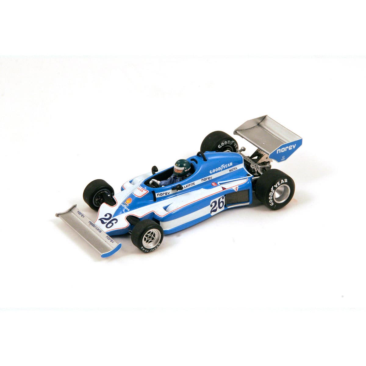 Ligier JS7 No.26 Winner Sweden GP 1977 - Jacques Laffite - With Acrylic Cover - 1:18 Scale Resin Model Car