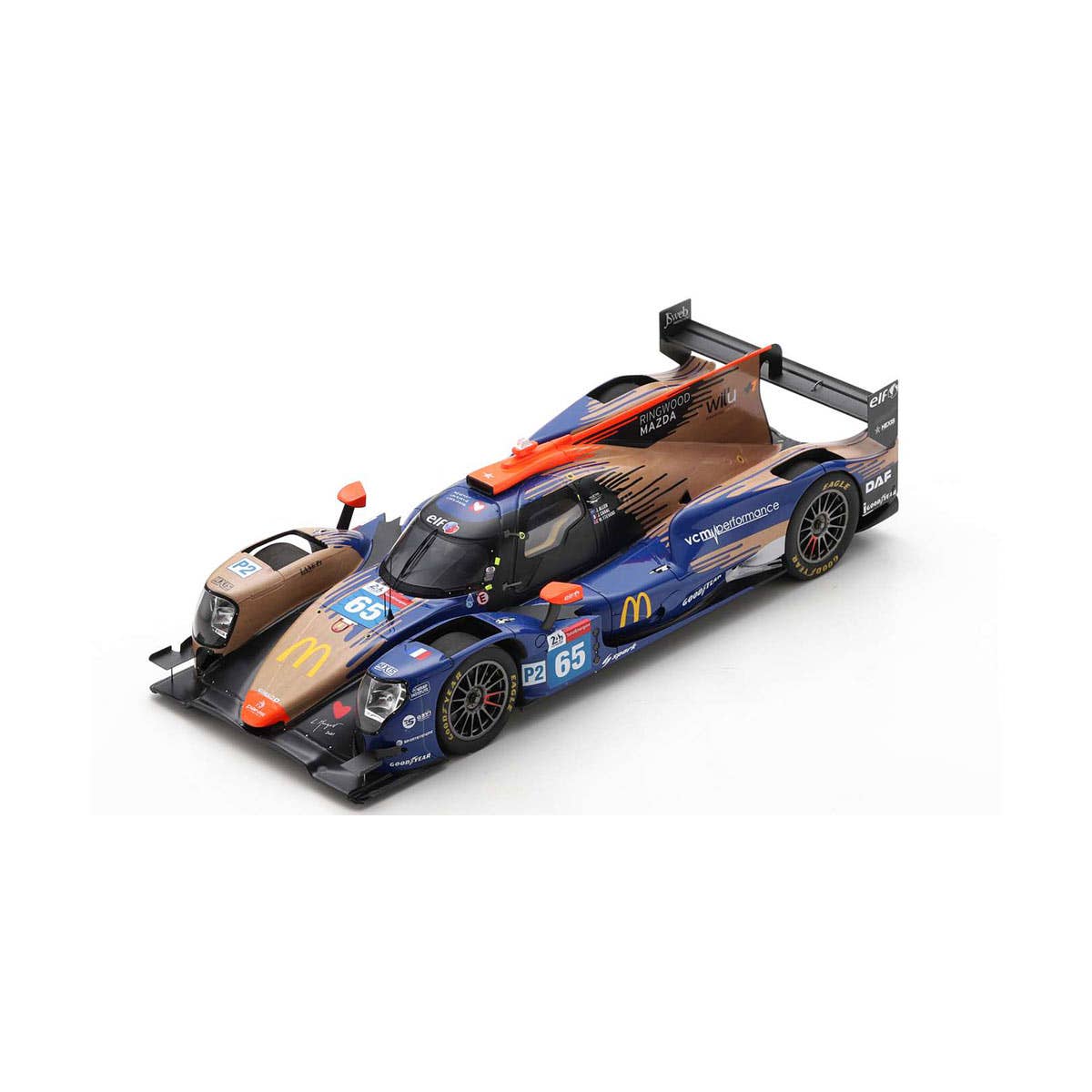 Oreca 07 - Gibson No.65 Panis Racing - 3rd LMP2 class 24H Le Mans 2021 - J. Canal - W. Stevens - J. Allen - 1:18 Scale Resin Model Car