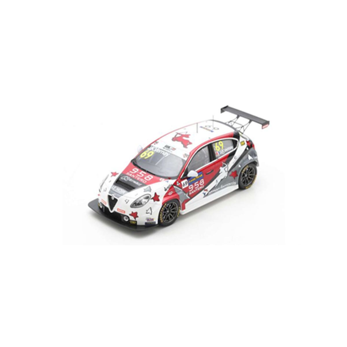 Alfa Romeo Giulietta TCR No.69 Team Mulsanne - Winner Race 1 WTCR 2020 Aragon - Jean-Karl Vernay - 1:43 Scale Resin Model Car