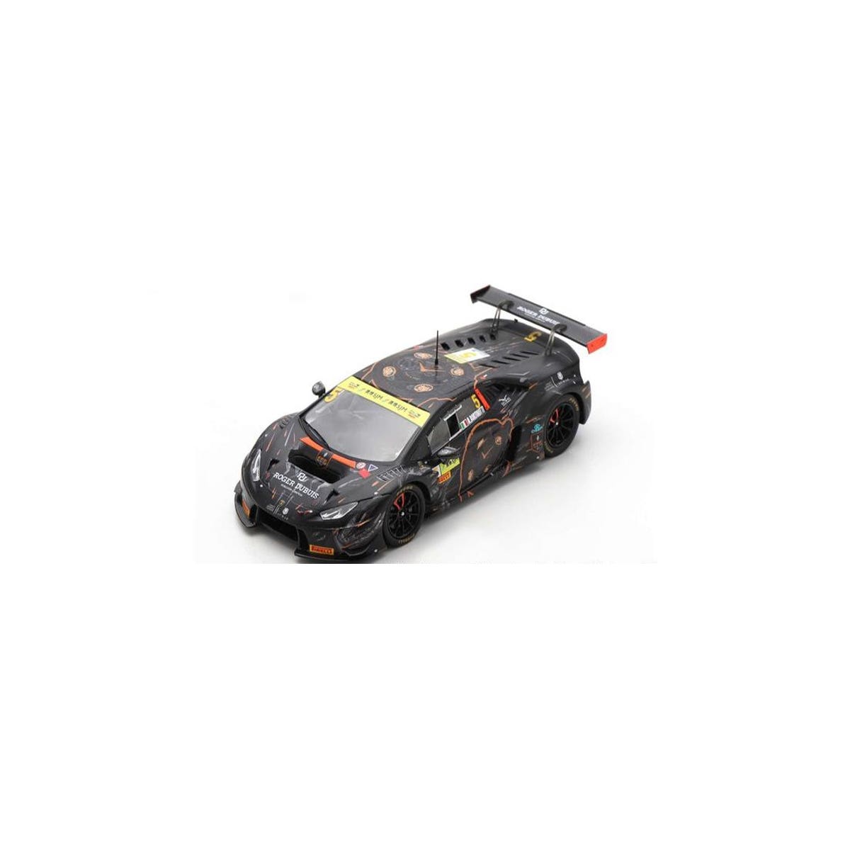 Lamborghini HuracÃ¡n GT3 No.5 FFF Racing - 9th FIA GT World Cup Macau 2016 - Mirko Bortolotti.  Limited 300 - 1:43 Scale Resin Model Car