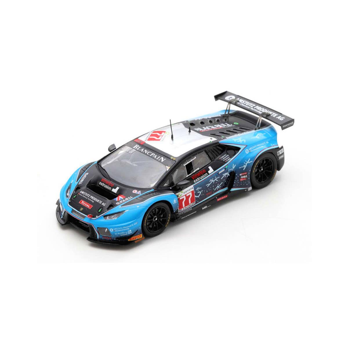 Lamborghini Huracán GT3 No.77 Barwell Motorsport 24H Spa 2018 Limited 300 - 1:43 Scale Resin Model Car