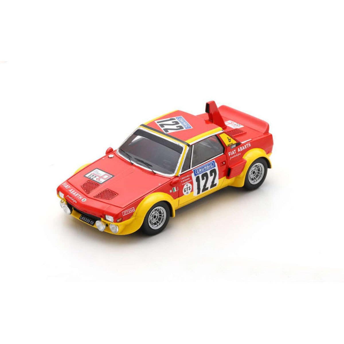 Fiat X 1/9 Abarth No.122 Tour de France Automobile 1974 - F. Bacchelli - P. Sodano - Limited 300 - 1:43 Scale Resin Model Car