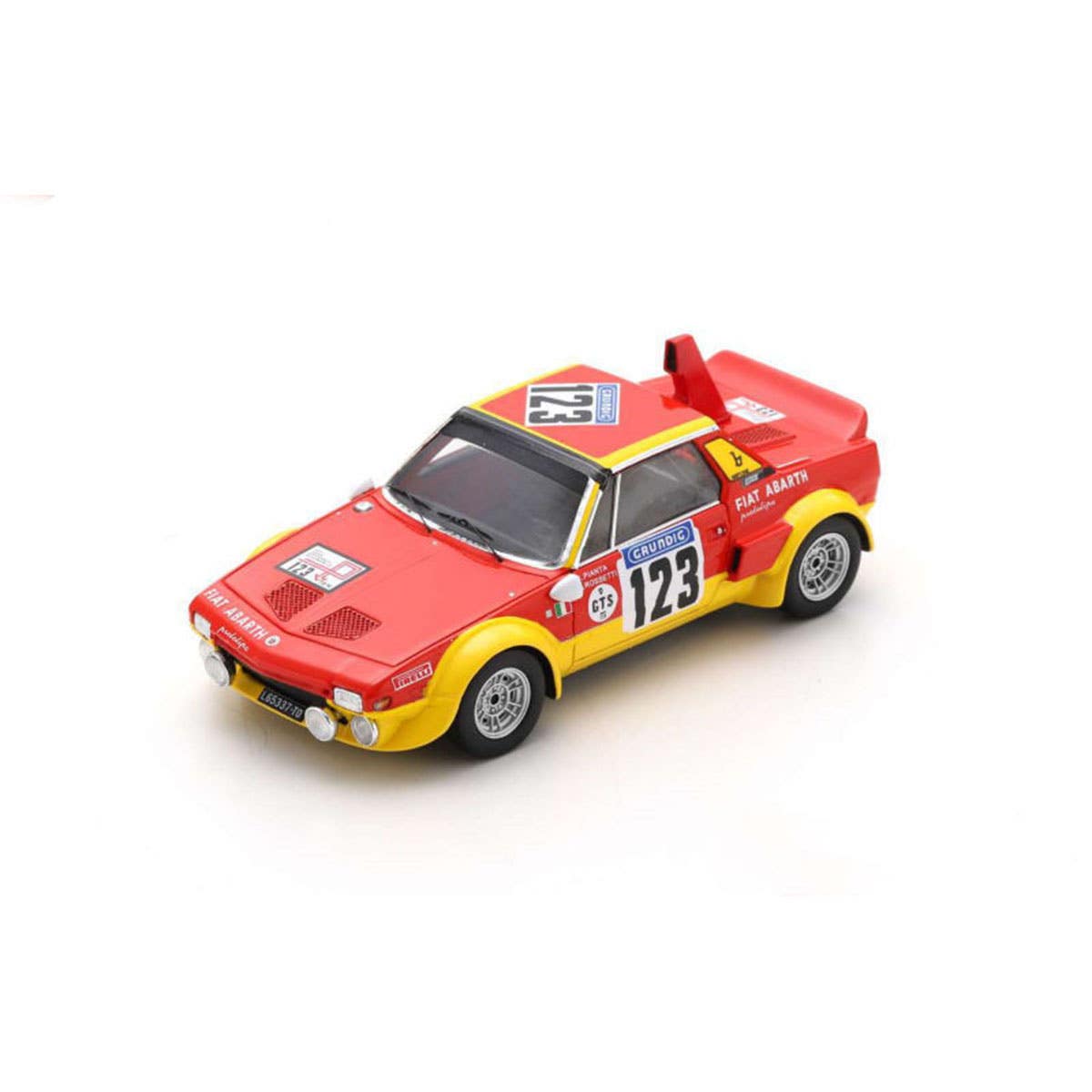 Fiat X 1/9 Abarth No.123 Tour de France Automobile 1974 - G. Pianta - F. Rossetti - Limited 300 - 1:43 Scale Resin Model Car