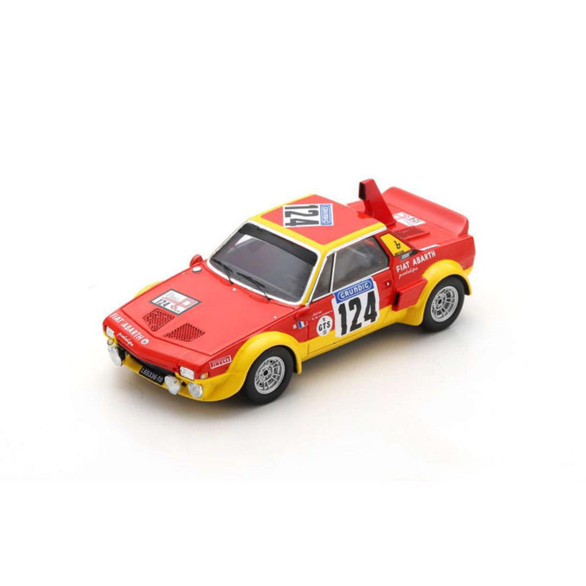 Fiat X 1/9 Abarth No.124 Tour de France Automobile 1974 - "Christine" - M. de la Grandrive - Limited 300 - 1:43 Scale Resin Model Car