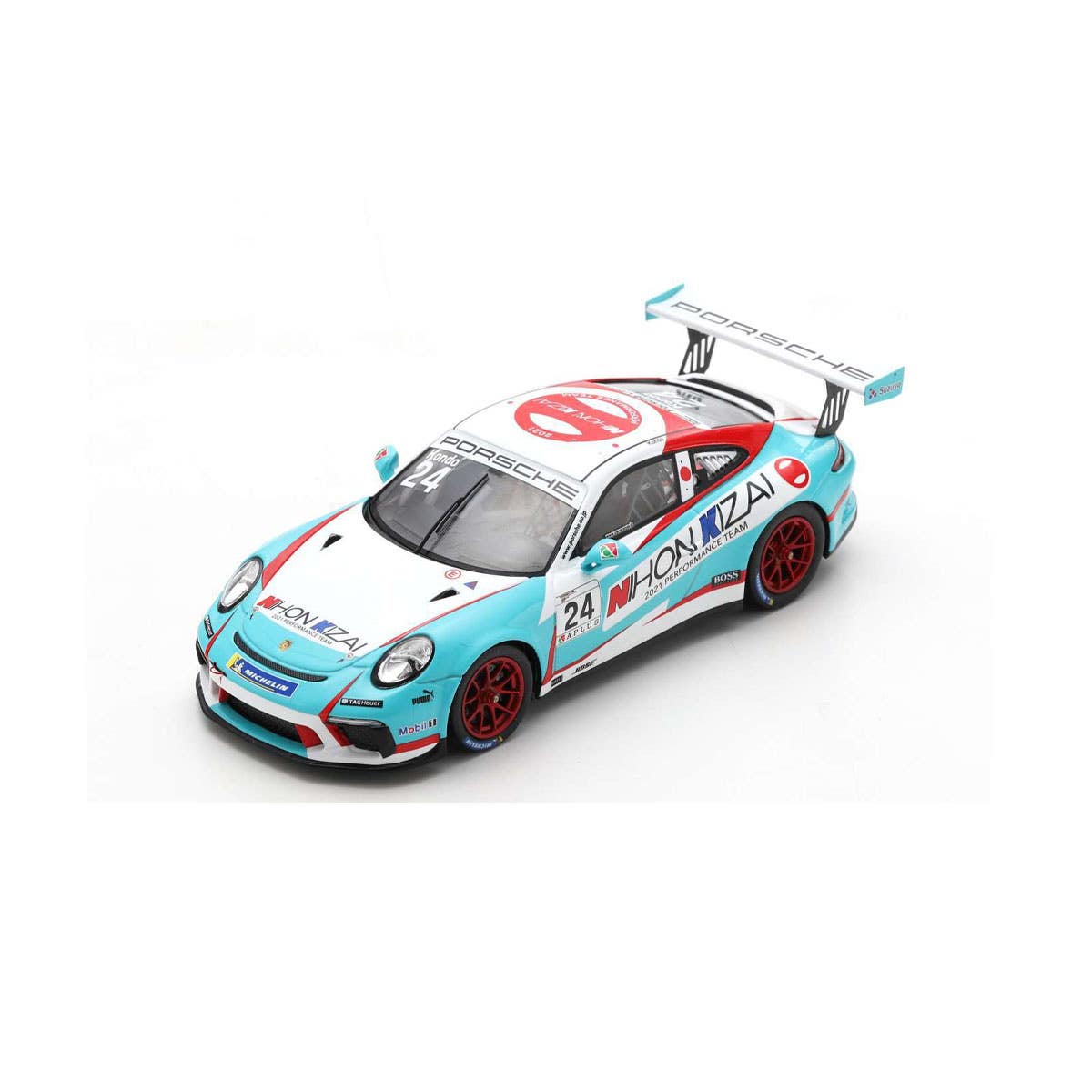 Porsche 911 GT3 Cup No.24 Porsche Carrera Cup Japan 2021 - Overall Champion - Tsubasa Kondo.  Limited 300 - 1:43 Scale Resin Model Car