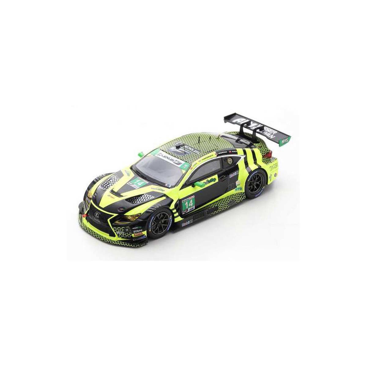 Lexus RC F GT3 No.14 AIM Vasser Sullivan - 24H Daytona 2020 - P. Chase - J. Hawksworth - K. Busch - M. de Quesada.  Limited 300 - 1:43 Scale Resin Model Car