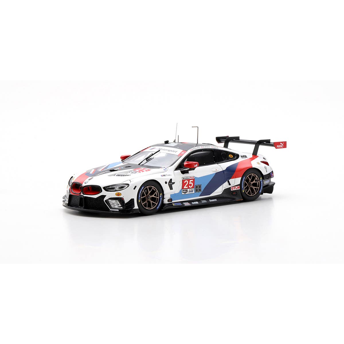 BMW M8 GTE  #25   BMW Team RLL   2019 IMSA Petit Le Mans GTLM 3rd Place - 1:43 Scale Resin Model Car