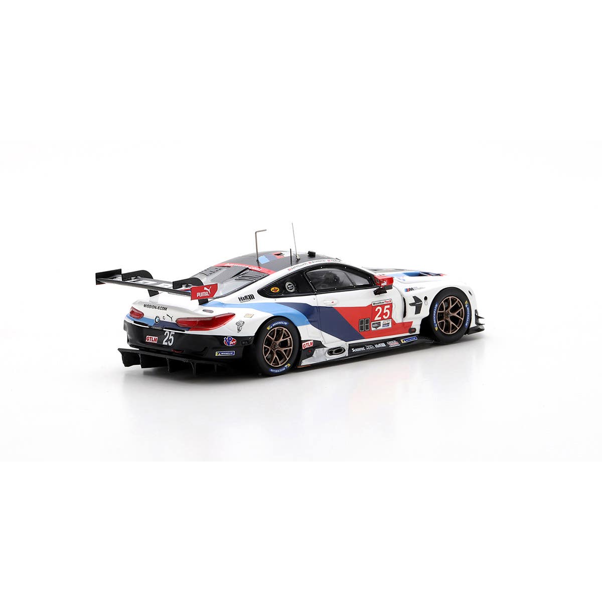 BMW M8 GTE  #25   BMW Team RLL   2019 IMSA Petit Le Mans GTLM 3rd Place - 1:43 Scale Resin Model Car